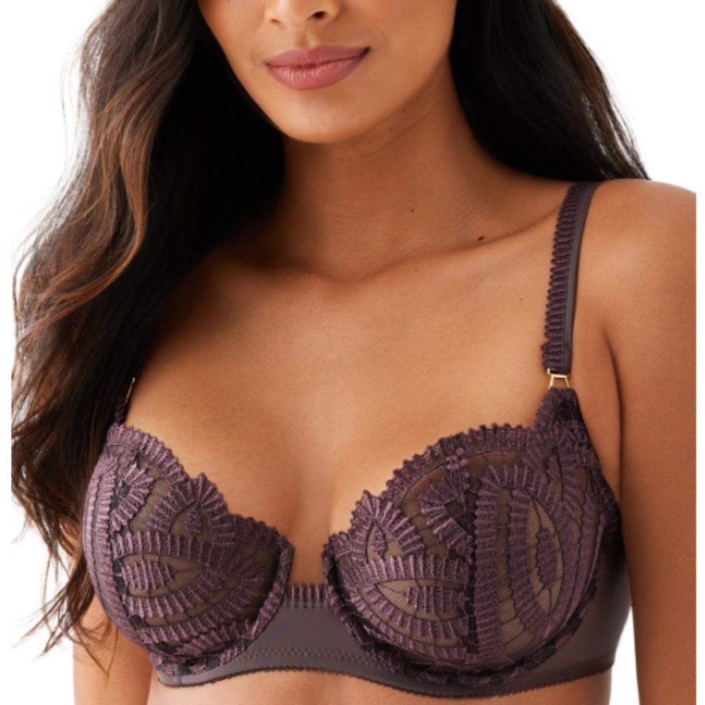 Wacoal Womens After Dark Balconette Bra 34D Raisin NWT